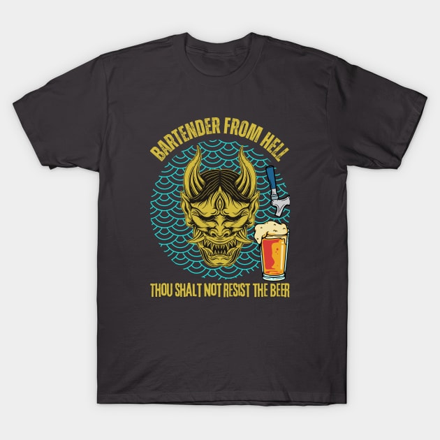 Bartender From Hell T-Shirt by SEIKA by FP